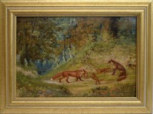 RUSSELL RYOTT james 1810-1860,A Family of Foxes,1832,Anderson & Garland GB 2022-07-20