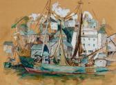 RUSSELL Shirley Marie 1886-1985,Harbor Scene,Bonhams GB 2023-11-30