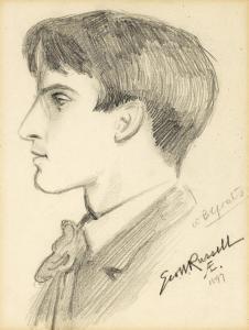 RUSSELL William George 1860,PORTRAIT OF W.B. YEATS,1897,Whyte's IE 2017-05-29