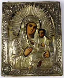 RUSSIAN SCHOOL,depicting the Mother of God,Clars Auction Gallery US 2018-08-12