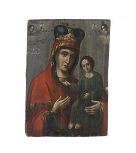 RUSSIAN SCHOOL,Mother of God with the Infant Jesus,New Orleans Auction US 2016-10-15