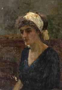 RUSSIAN SCHOOL,Portrait de femme au turban,1900,AuctionArt - Rémy Le Fur & Associés FR 2017-12-06