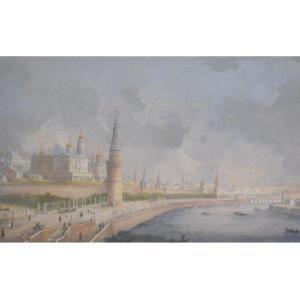 RUSSIAN SCHOOL,VIEW OF THE KREMLIN,Sotheby's GB 2010-06-09