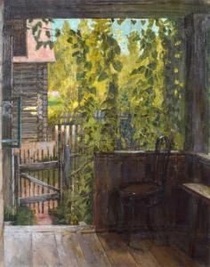 RUSSIAN SCHOOL (XX),A wooden veranda with chair,Peter Wilson GB 2022-07-01