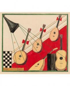 RUSSIAN SCHOOL (XX),Composition with Fiddles,Shapiro Auctions US 2017-05-31
