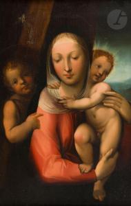 RUSTICI Francesco Rustichino,La Vierge à l'Enfant avec le jeune saint Jean Bapt,Ader 2023-11-21
