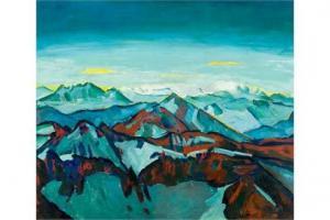 RUTHER Hubert 1886-1945,Dents du Midi - Mont Blanc,1923,Lehr Irene DE 2015-04-25