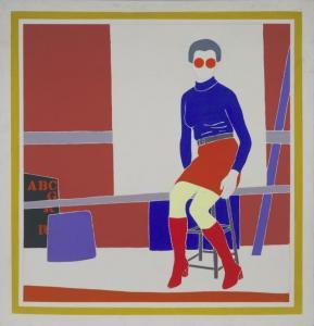 RUTHERFORD ERICA 1923-2008,SELF PORTRAIT WITH RED BOOTS,1974,Waddington's CA 2022-03-10