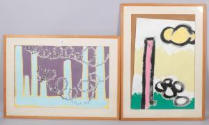 RUTHERFORD Iain 1953,2 abstract compositions,1986,Burstow and Hewett GB 2024-01-25