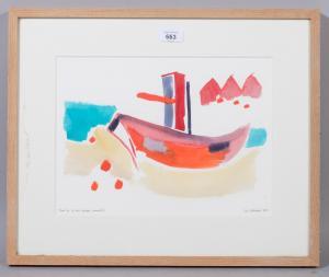 RUTHERFORD Iain 1953,boat is St Ives harbour Cornwall,2000,Burstow and Hewett GB 2024-01-25