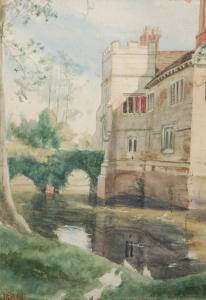 RUTHERFORD WILLIAM,Castle with moat,1889,Capes Dunn GB 2017-10-10