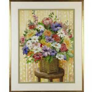 RUTHERFURD Georgette 1900,BASKET OF FLOWERS,Sotheby's GB 2005-10-11