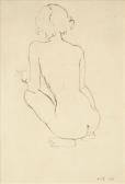 RUTHERSTON Albert 1881-1953,Crouching nude,1938,Dreweatt-Neate GB 2009-04-07