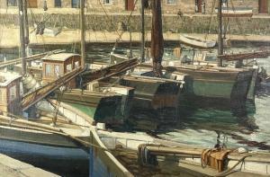 RUTTER Thomas William,A busy harbour,1930,David Lay GB 2022-02-10