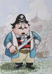 RYAN JOHN GERALD CHRISTOPHER 1921-2009,Captain Pugwash at Rye Golf Club,1995,Gorringes GB 2021-09-06