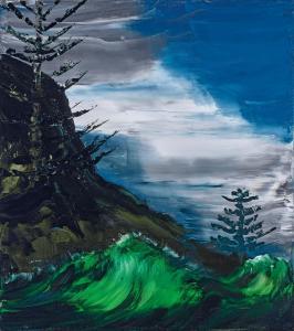 RYAN Paul 1900-1900,Green Wave, Black Mountain,2021,Menzies Art Brands AU 2023-11-29