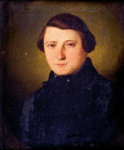 rycerski Aleksander 1825-1866,PORTRET MŁODEGO MĘŻCZYZNY,1853,Ostoya PL 2009-11-14