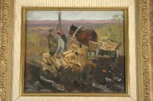 rychkof nikolai,Russian peasants with horse and cart,Rogers Jones & Co GB 2009-02-24