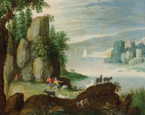 Ryckaert Marten,A river landscape with shepherds and their cattle,Palais Dorotheum 2022-11-10