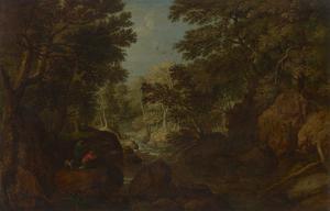 Ryckaert Marten 1587-1631,A wooded river landscape with hunters,Christie's GB 2024-02-02