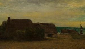 RYDER Albert Pinkham 1847-1917,Houses by the Sea,Swann Galleries US 2021-06-30