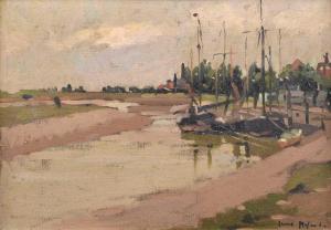 RYLAND Irene 1910-1951,River scene with various boats,Peter Wilson GB 2024-02-29