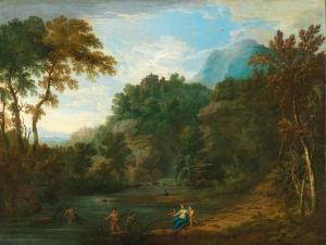 RYSBRACK Pieter 1655-1729,Landscape with Latona and the Lycean peasants,Palais Dorotheum 2019-04-30