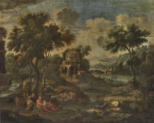 RYSBRACK Pieter 1655-1729,Landscape with the Holy Family on the Flight into ,Neumeister 2022-03-31