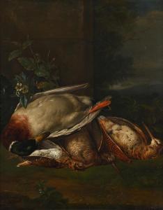 RYSBRACK Pieter 1655-1729,STILL LIFE OF GAME BIRDS IN A LANDSCAPE,Dreweatts GB 2023-10-18