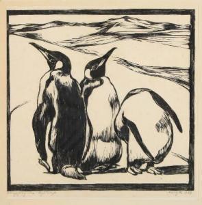 RYTTER Poul 1895-1965,King penguins,1927,Bruun Rasmussen DK 2022-02-14