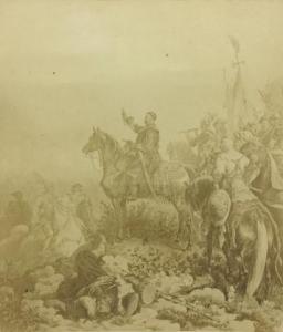 RZEWUSKI Walery 1837-1888,Jan III Sobieski na Kalhlenbergu błogosławi szarżę,Rempex PL 2021-02-10