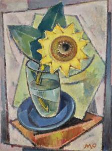 Sándor Mohy 1902-2001,Still Life with Sunflower,Pinter HU 2019-08-17
