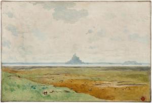 SÉGÉ Alexandre 1818-1885,The bay of the Mont Saint-Michel with the rock of ,Sotheby's GB 2022-11-10