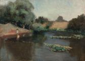 SéNèQUE Clément 1896-1930,LADY AT A POND,Ashbey's ZA 2019-09-19