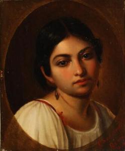SÖDERMARK Per 1822-1899,Portrait of an Italian woman,1846,Bruun Rasmussen DK 2022-07-04