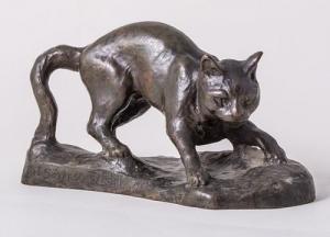 SöRENSEN RINGI Harald 1872-1912,A cat,1902,Gilding's GB 2016-12-07