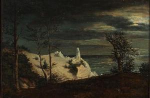 SØDRING Frederik 1809-1862,View of Sommerspiret, the Cliffs of Møn,Bruun Rasmussen DK 2020-04-27