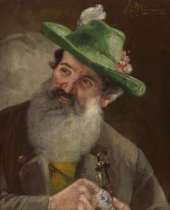SÜSS Josef Johann 1857-1937,Farmer with Pipe,1867,Palais Dorotheum AT 2012-06-05