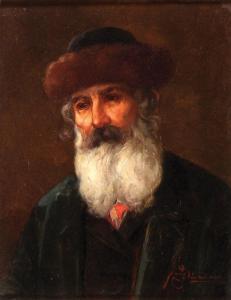 SÜSS Josef Johann 1857-1937,Figure of a Rabbi,Tiroche IL 2013-07-06