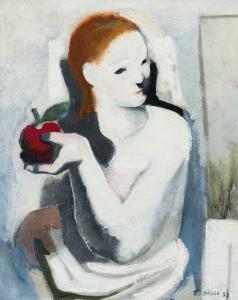 SÜSSER Frantisek 1890-1956,Dívka s jablkem,1933,Art Consulting CZ 2018-03-25