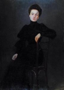 SĘK Stanisław 1800-1900,Portret młodej kobiety,1906,Rempex PL 2010-11-17