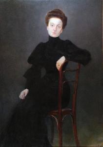 SĘK Stanisław 1800-1900,Portret młodej kobiety,1906,Rempex PL 2009-06-17