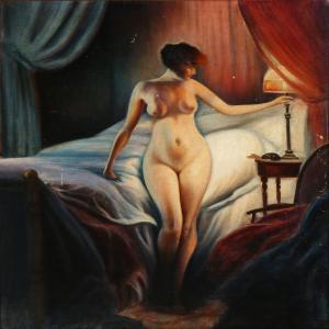 S RASMUSSEN Erik 1900-1900,Portrait of naked woman,Bruun Rasmussen DK 2015-10-12