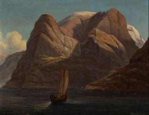 SAABYE Carl Anton 1807-1878,A view of a Norwegian fiord,1845,Bruun Rasmussen DK 2020-03-30