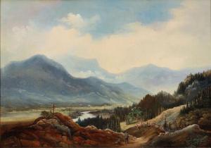 SAABYE Carl Anton 1807-1878,View from a large valley in Tirol,1864,Bruun Rasmussen DK 2020-06-29