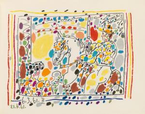 SABARTESGUAL Jaime I 1881-1968,A Los Toros avec Picasso,1961,Swann Galleries US 2016-12-01