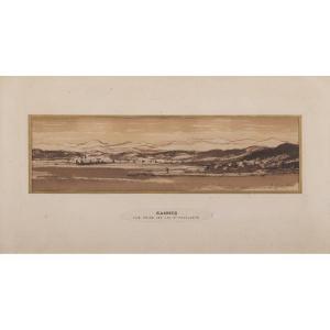 SABATIER François Victor 1823-1891,Cannes, vue prise des îles Sainte Marguerite,Piasa FR 2021-06-25