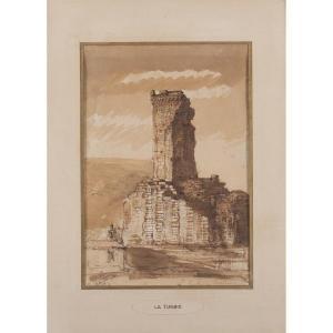 SABATIER François Victor 1823-1891,La Turbie -Torre Via,Piasa FR 2021-06-25
