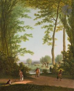 SABLET LE ROMAIN Jean François,Vue d\’un parc dans les environs Nantes,1808,Ader 2023-03-21