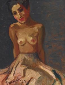 SABOGAL José 1888-1956,A seated nude,1942,Bonhams GB 2022-11-08